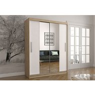 Šatní skříň s posuvnými dveřmi Vista 01 - dub sonoma / bílá - 150 cm
