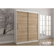 Šatní skříň s posuvnými dveřmi Vista 04 - bílá / dub sonoma - 150 cm Šatní skříň s posuvnými dveřmi Vista 04 - bílá / dub sonoma - 150 cm