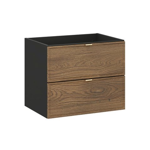 Koupelnová skříňka Talia 60 pro vestavné umyvadlo - dub casella / černý mat 01