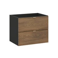 Koupelnová skříňka Talia 60 pro vestavné umyvadlo - dub casella / černý mat 01