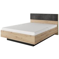Manželská postel Tally - dub artisan/antracit