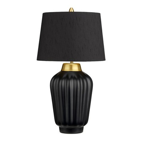 Elegantní stolní lampa Bexley - černá / mosaz 01