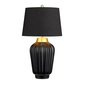 Elegantní stolní lampa Bexley - černá / mosaz 02