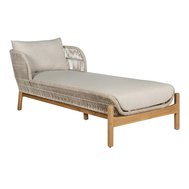TERRACINA – zahradní lehátko z akácie s polstry, béžové