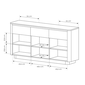 Prostorná komoda Torro - dub cremona / černá – 3 zásuvky, 3 dvířka, moderní design 07