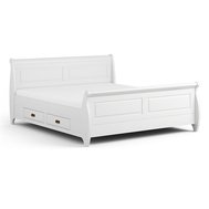 Manželská postel z masivu borovice Toskania 2 - 160 x 200 cm / bílá