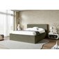 Čalouněná postel Velvet s úložným prostorem - tkanina Magic Velvet 2243 mechově zelená