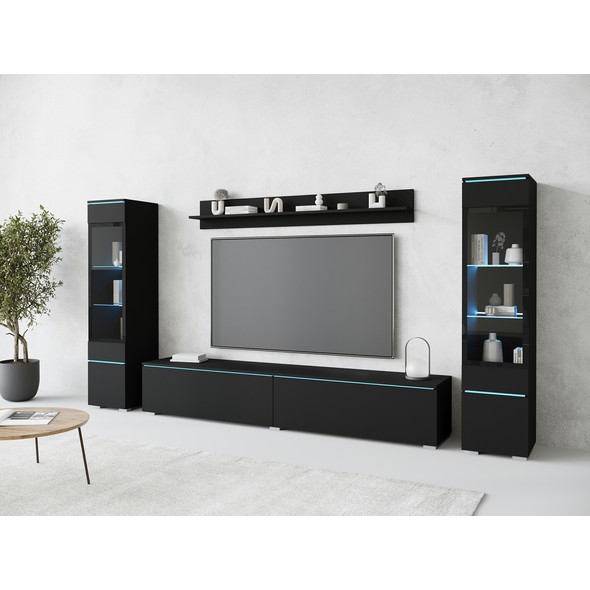 Obývací sestava VERA II - moderní šarm v odstínu černého grafitu 01