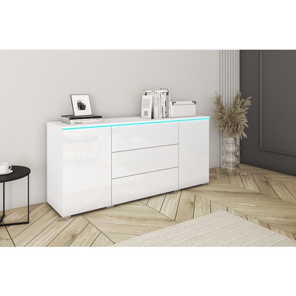 Komoda VERA - čistý design a praktický prostor v bílém provedení 01