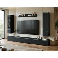 Obývací sestava Vera XL - stylové řešení obývacího pokoje v černém grafitu 01