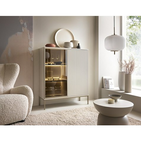 Vitrína s osvětlením Sento - kašmír 05