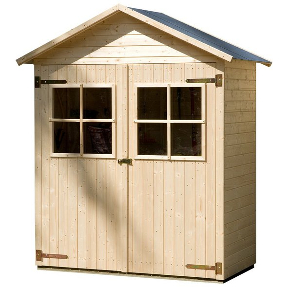 Praktický dřevěný domek Weka 357 – přírodní provedení