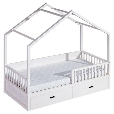 Dětská postel s úložným prostorem Viktor - bílá - 01
