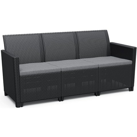 Třímístná zahradní sofa Claire - grafit - 01