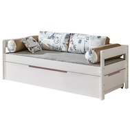 Dětská jednolůžková postel s úložným prostorem Boris - bílá / Paříž