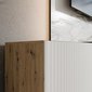 Moderní závěsný TV stolek NOE 300 cm - dub artisan/bílý mat 04