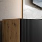 NOE frézovaný závěsný TV stolek 300 cm - dub artisan/černý mat 04
