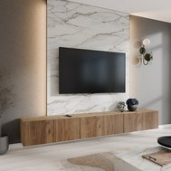 Frézovaný TV stolek závěsný NOE 300 cm - dub artisan/dub catania