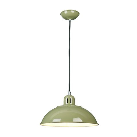 Závěsná lampa Franklin v retro stylu - zelená 01