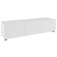 Moderní televizní stolek CALABRINI 150 cm - bílá/bílý lesk