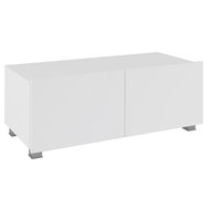 Televizní stolek CALABRINI 100 cm - bílá/bílý lesk