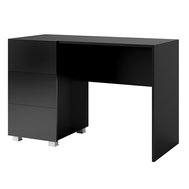 Stylový psací stůl s úložným prostorem CALABRINI  - černá/černý lesk
