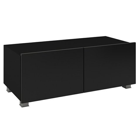 Televizní stolek CALABRINI 100 cm - černá/černý lesk - 01
