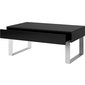 Stylový konfereční stolek se zásuvkou CALABRINI - černá/černý lesk - 02