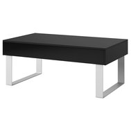 Stylový konfereční stolek se zásuvkou CALABRINI - černá/černý lesk