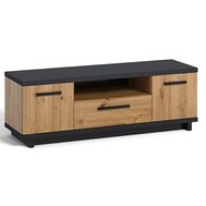 Televizní stolek Ines - dub artisan/černá