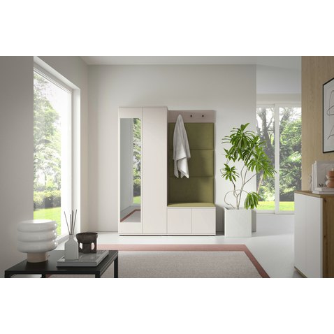 Předsíňová stěna se zrcadlem Bianco 3 - 01