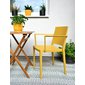 Elegantní židle Grid Armchair s područkami - hořčicově žlutá - 02