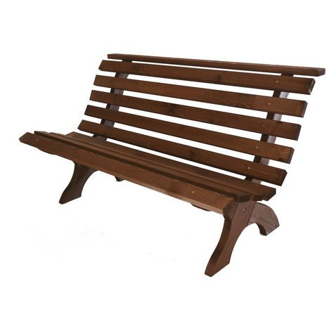 Zahradní dřevěná lavice Retro - mořená - 01