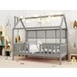 Domečková postel z masivu Alfie 2 - 80 x 160 - šedá 01