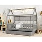 Domečková postel s úložným prostorem Alfie 3 - 120 x 200 - šedá 01