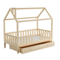 Domečková postel s úložným prostorem Alfie 3 - 90 x 200 - přírodní borovice 02