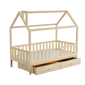 Domečková postel Alfie 4 s úložnými prostory - 120 x 200 - přírodní borovice 02