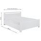 Dvoulůžková postel New York 160x200 cm 2 s LED osvětlením - alpská bílá - 02