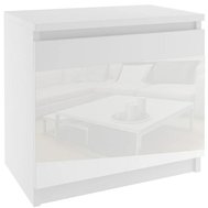 Moderní noční stolek Beauty 1 - bílá / bílý lesk