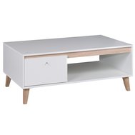 Stylový konferenční stolek OVIEDO - bílá matná/san remo světlá
