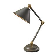 Retro stolní lampa Provence Element - tmavě šedá / letitá mosaz