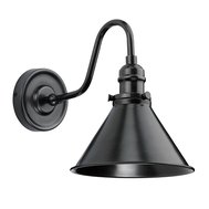 Nástěnná lampa Provence - černá