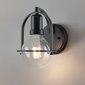 Nástěnná lampa Somerset - černá / čiré sklo 02