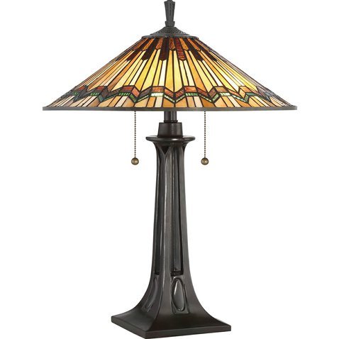 Vitrážová stolní lampa Alcott 01