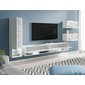 Obývací sestava AMADEO - moderní minimalistický design v bílém lesku 02