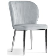 Elegantní židle SHELLY 2 - stříbrná/stříbrný lesk
