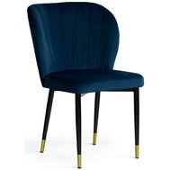 Elegantní židle SHELLY 1 - modrá/černozlatá