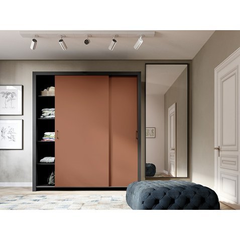 Moderní šatní skříň Frama 185 cm - saharský písek - 01