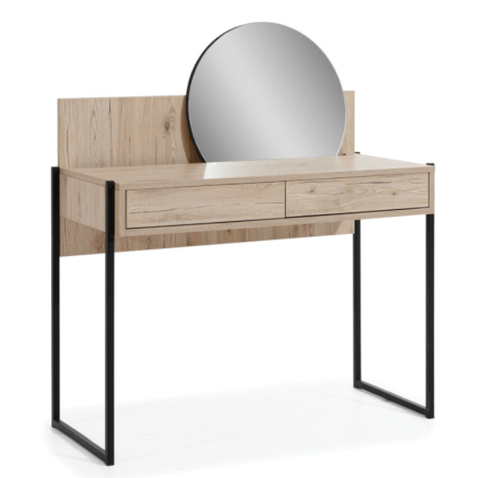 Toaletka se zrcadlem Glass Loft - dub bordeaux