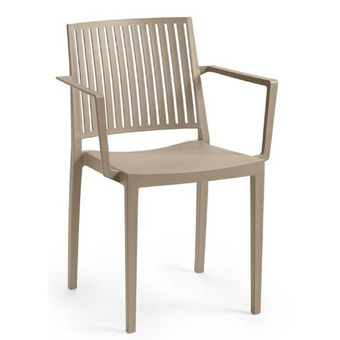 Jednoduchá židle Bars Armchair s područkami - taupe - 01
